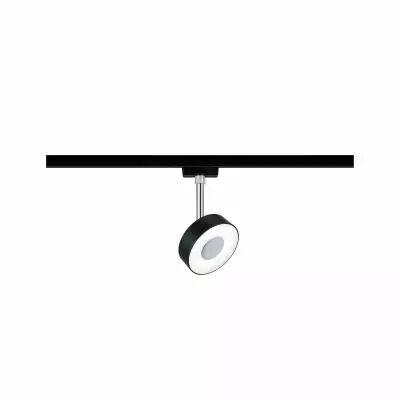 Spot LED URail Circle 5W Noir mat/Chrome 4000 K M�tal/plastique gradable (96939)