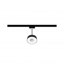 Spot LED URail Circle 5W Noir mat/Chrome 4000 K Métal/plastique gradable (96939)