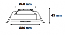 SPOT ORIENTABLE ENCASTRABLE MULTI-PUISSANCE 4/6 W SPECTRA (100860)