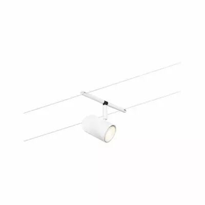 Spot pour cable tendu  Cup max10W Blanc d�p/Chrome GU5,3 12V CC Syn/M�tal (94468)