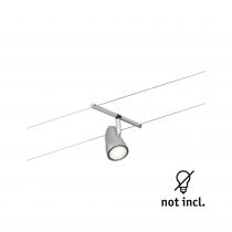 Spot pour cable tendu  Cup max10W Chrome dép/Chrome GU5,3 12V CC Syn/Métal (94466)