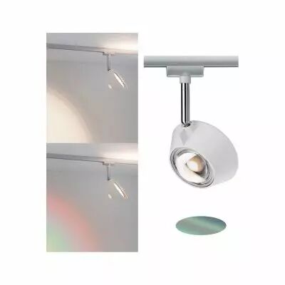 Spot Sabik URail 1x13W Chrome mat/Blc 230 V m�tal/plastique gradable (94979)