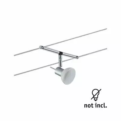 Spot sur c�ble Sheela chrome mat sans ampoule, max. 10 W GU5,3 (94131)