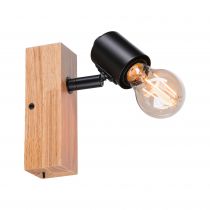 Spots Arvid max. 1x20W E27 230V Noir/bois (66770)