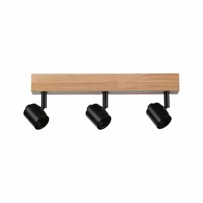 Spots Arvid max. 3x20W E27 230V Noir/bois (66772)