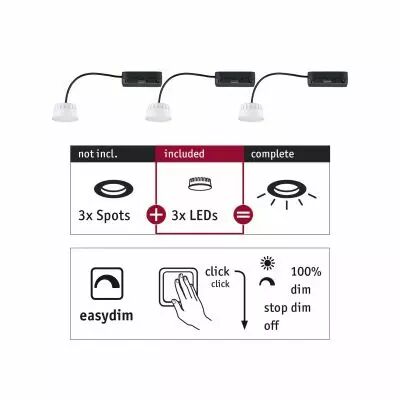 Spots encastr�s Choose Module LED Coin EasyDim 3x6,5W 2700 (92477)