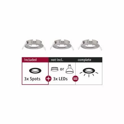 Spots encastr�s Choose Spots fixe max. 10W Acier bross� 230V (92479)