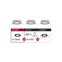 Spots encastrés Choose Spots fixe max. 10W Acier brossé 230V (92479)