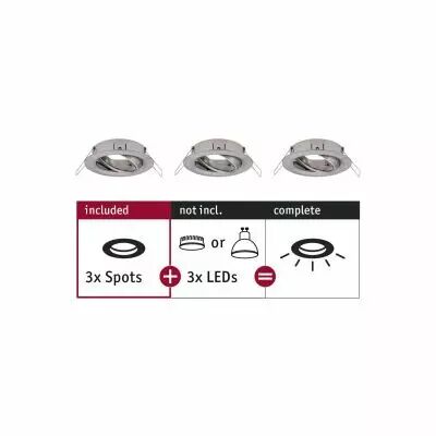Spots encastr�s Choose Spots orientable max. 10W Acier bross�230 V (92485)