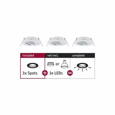 Spots encastr�s Choose Spots orientable max. 10W Blanc d�poli230 V (92486)