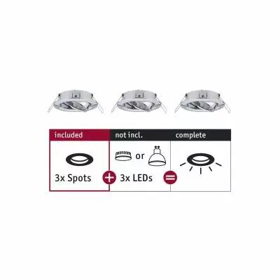 Spots encastr�s Choose Spots orientable max. 10W Chrome230 V (92488)