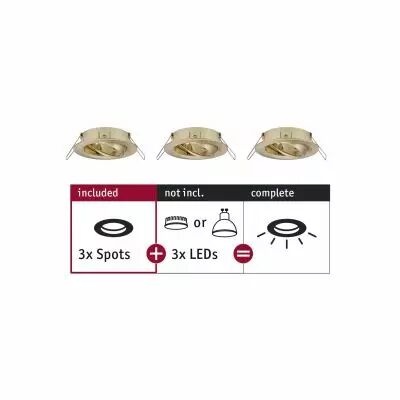 Spots encastr�s Choose Spots orientable max. 10W Laiton bross�230 V (92489)