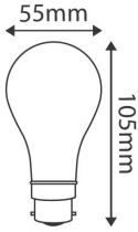Standard A55 LED 330° 7W B22 2700K 550Lm Dimmable  (167540)