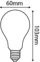 Standard A60 Filament LED 8W E27 2700K 780Lm Dimmable Mat. (28653)