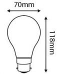 Standard A70 Filament LED 8W B22 2700K 1055Lm Claire (28656)