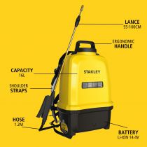 STANLEY - Pulvérisateur à batterie - 16 L - 14.4 V - 2.0 Ah (STN-SP16)