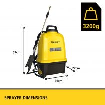 STANLEY - Pulvérisateur à batterie - 16 L - 14.4 V - 2.0 Ah (STN-SP16)