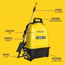 STANLEY - Pulv&eacute;risateur &agrave; batterie - 16 L - 14.4 V - 2.0 Ah (STN-SP16)