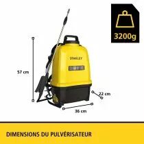 STANLEY - Pulv&eacute;risateur &agrave; batterie - 16 L - 14.4 V - 2.0 Ah (STN-SP16)