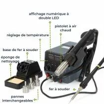 Station &Agrave; Air Chaud Pour Composants Cms - 2 En 1 (VTSS230)