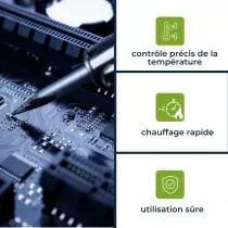 Station de soudage avec led & element d echauffement ceramique 48w 150-420&deg;c (VTSSC30N)