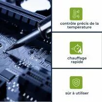 Station de soudage c&eacute;ramique avec lcd 48w 150-450&deg;c (VTSSC40N)