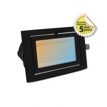 STELLA SPOT ENCAST ORIENT NOIR 240X145MM 32/38W CCT + PUISS AJUST 5ANS (100346)