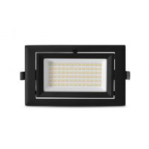 STELLA SPOT ENCAST ORIENT NOIR 240X145MM 32/38W CCT + PUISS AJUST 5ANS (100346)