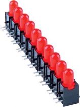 Support 10 led rouge 5 mm