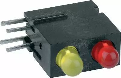 Support 2 leds jaune vert