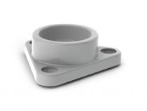 SUPPORT DE MONTAGE POUR PROFILÉ POUR RUBAN LED ALU-ROUND - ABS - POUR ARMOIRE - GRIS (MC-R2)