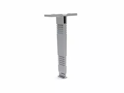 SUPPORT DE MONTAGE POUR PROFIL� POUR RUBAN LED ALU-ROUND - POUR ARMOIRE - ARGENT  (MC-R3)
