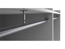 SUPPORT DE MONTAGE POUR PROFILÉ POUR RUBAN LED ALU-ROUND - POUR ARMOIRE - ARGENT  (MC-R3)