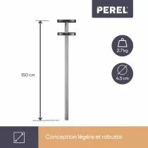SUPPORT POUR BO&Icirc;TE AUX LETTRES - INOX - 42 x 26 x 50,5 cm (BG22001)