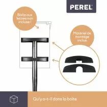 SUPPORT POUR BO&Icirc;TE AUX LETTRES - INOX - 42 x 26 x 50,5 cm (BG22001)