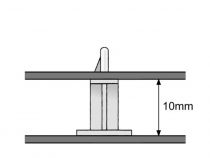 Support pour circuit imprime ouverture 3mm h=10mm 18x18mm (MMB100)