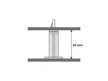 Support pour circuit imprime ouverture 3mm h=20mm 18x18mm (MMB300)