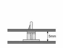 Support pour circuit imprime ouverture 4mm h=5mm 18x18mm (MMB050)