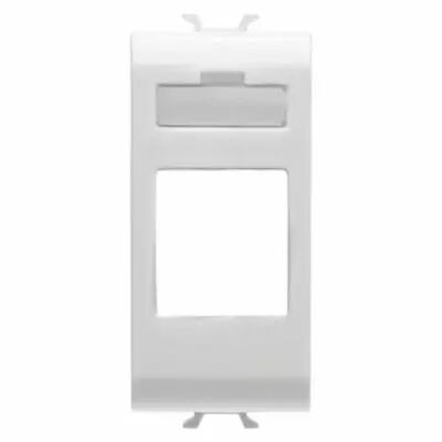 Support pour connecteur rj45 - tipo keyston jack - 1 module - blanc - chorus