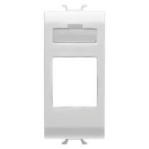 Support pour connecteur rj45 - tipo keyston jack - 1 module - blanc - chorus