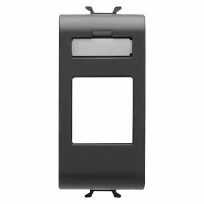 Support pour connecteur rj45 - tipo keyston jack - 1 module - noir - chorus