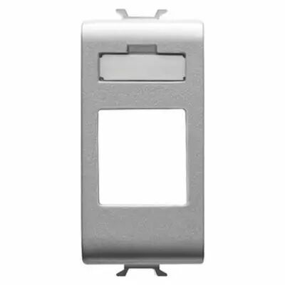 Support pour connecteur rj45 - tipo keyston jack - 1 module - titane - chorus