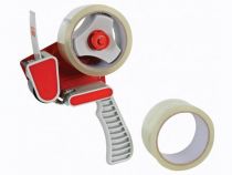 Support pour ruban + 2 rubans adhésifs d emballage - 50mm x 50m (DTDIS2T)