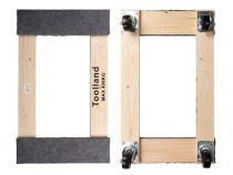 Support roulant pour meubles - rectangulaire - 760 x 460 mm - charge max. 400 kg (QT408)