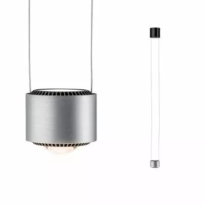 Suspension Aldan II grd LED 1x__W Noir/Alu bross� 230V aluminium (79786)