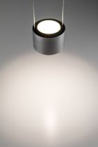 Suspension Aldan II grd LED 1x__W Noir/Alu brossé 230V aluminium (79786)