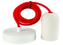 Suspension Bton Blanc+ 2m Cble Rouge (187558)