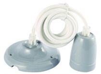 Suspension Cramique Grise + 2m Cble Blanc (187560)