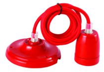 Suspension Cramique Rouge + 2m Cble Rouge (187561)