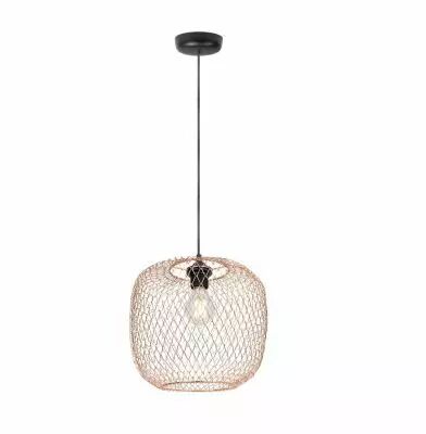 suspension E27 abat jour m�tal cuivre